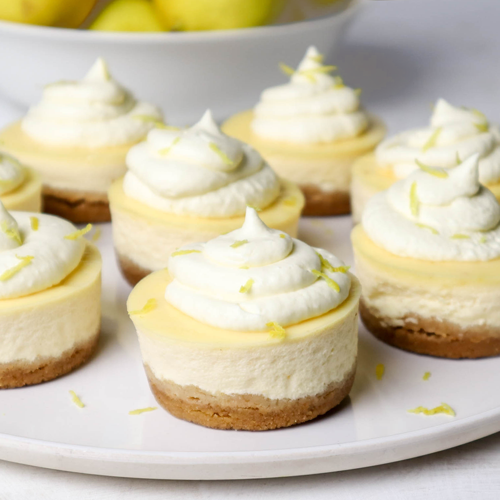 Mini lemon cheesecakes