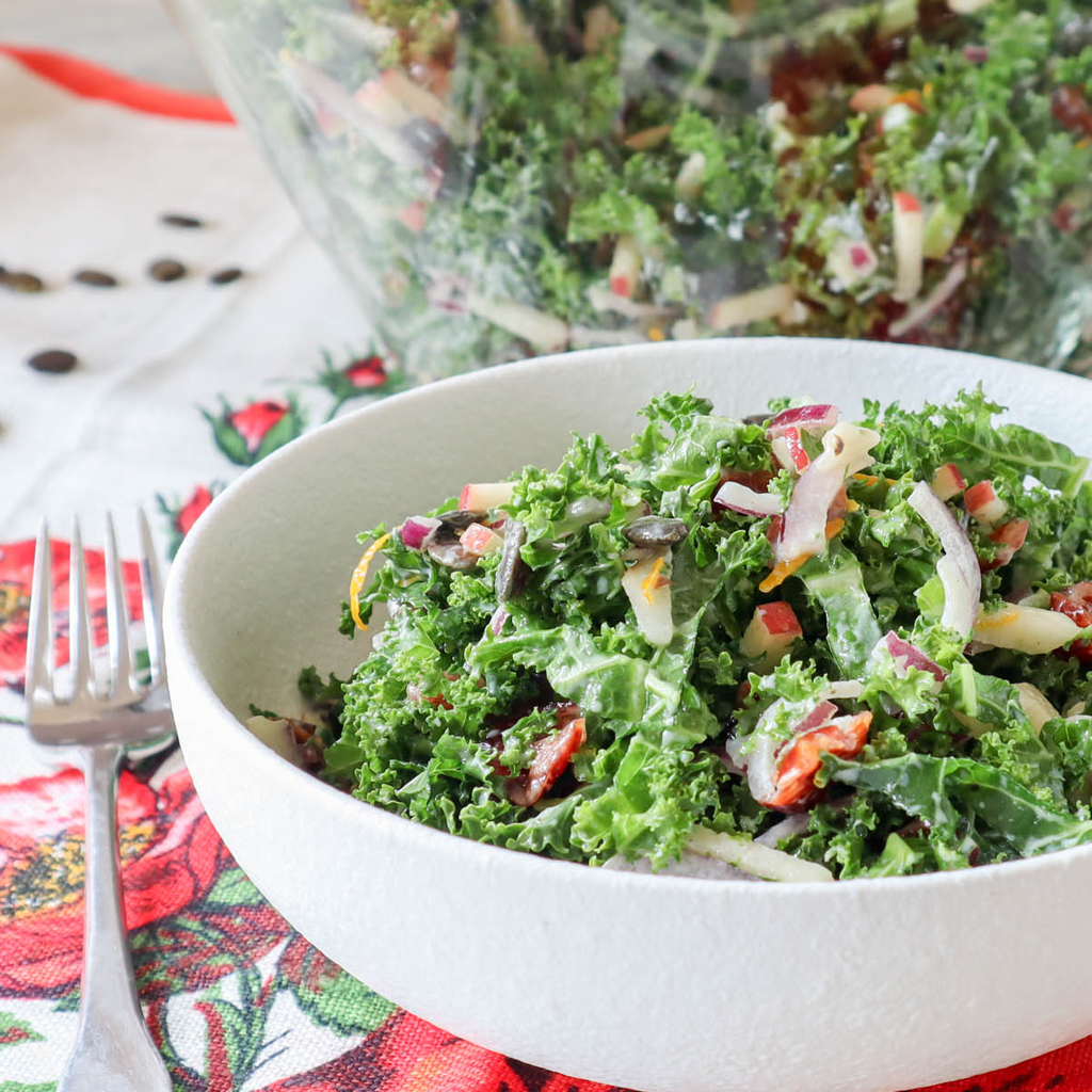 Kale and cranberry salad
