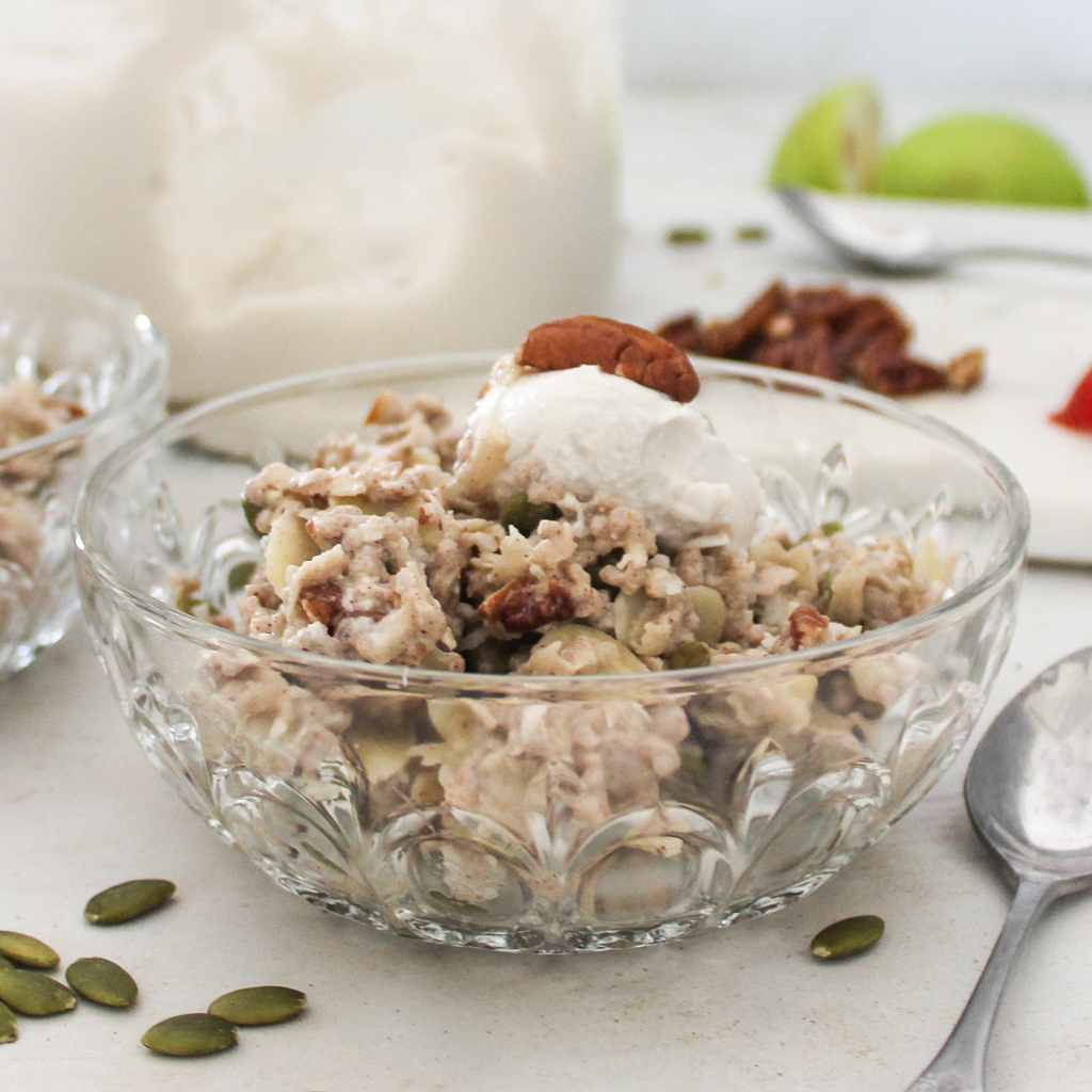 Apple & cinnamon bircher muesli (paleo & vegan) Luvele AU