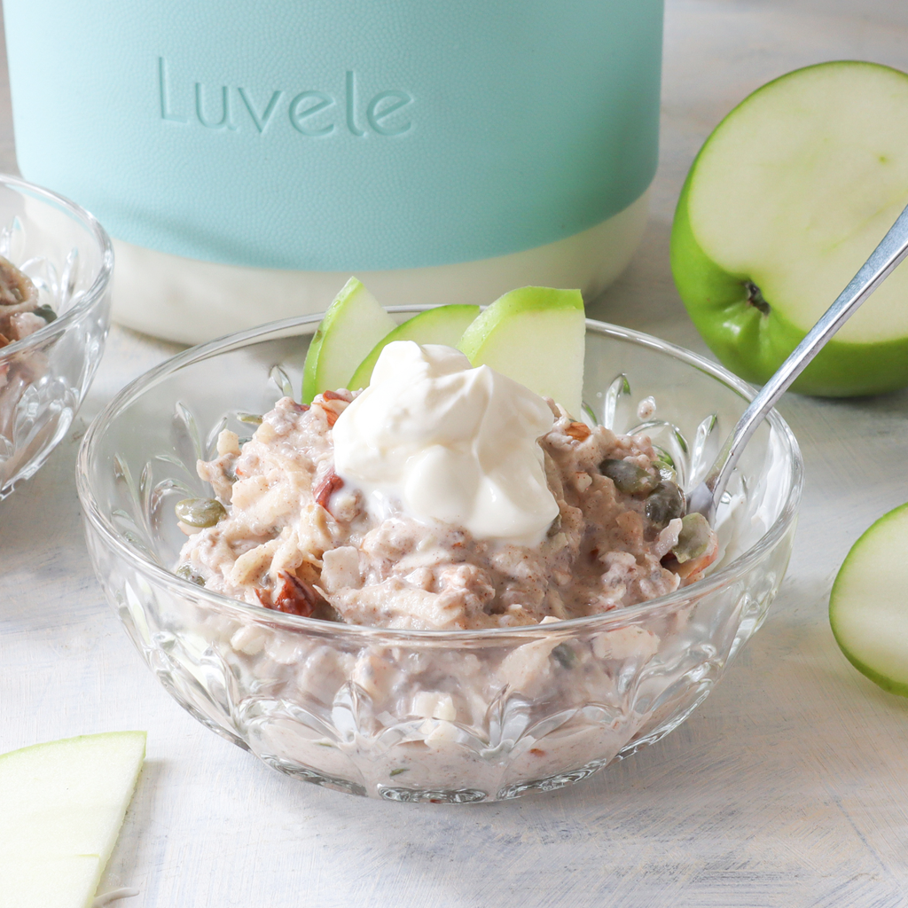 APPLE & CINNAMON BIRCHER MUESLI (PALEO & VEGAN)