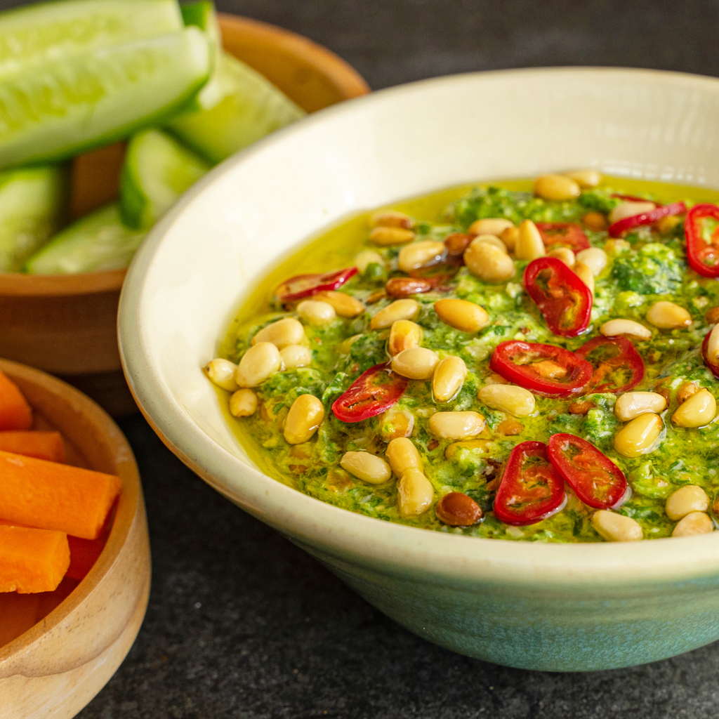 Easy Basil pesto dip Luvele AU