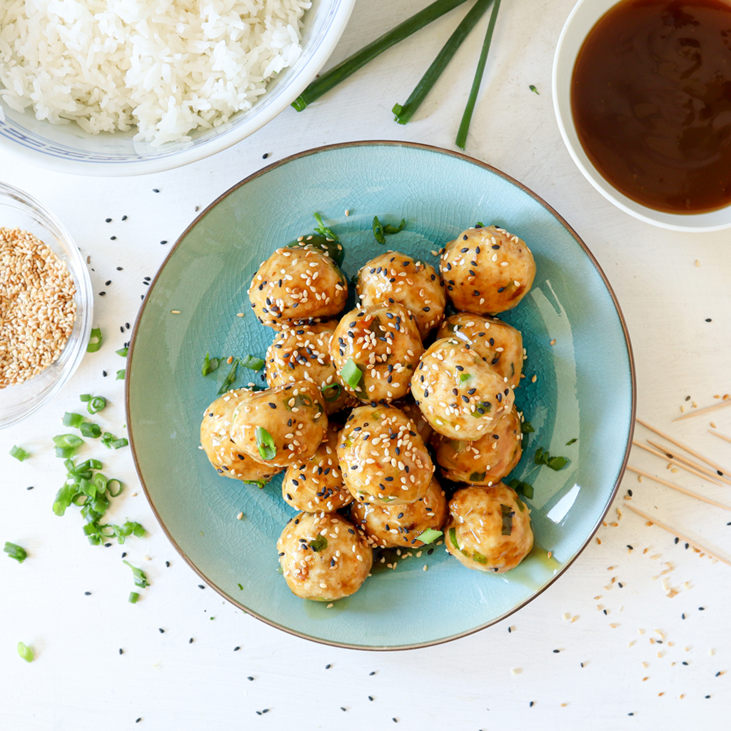 Baked teriyaki chicken meatballs - Luvele AU