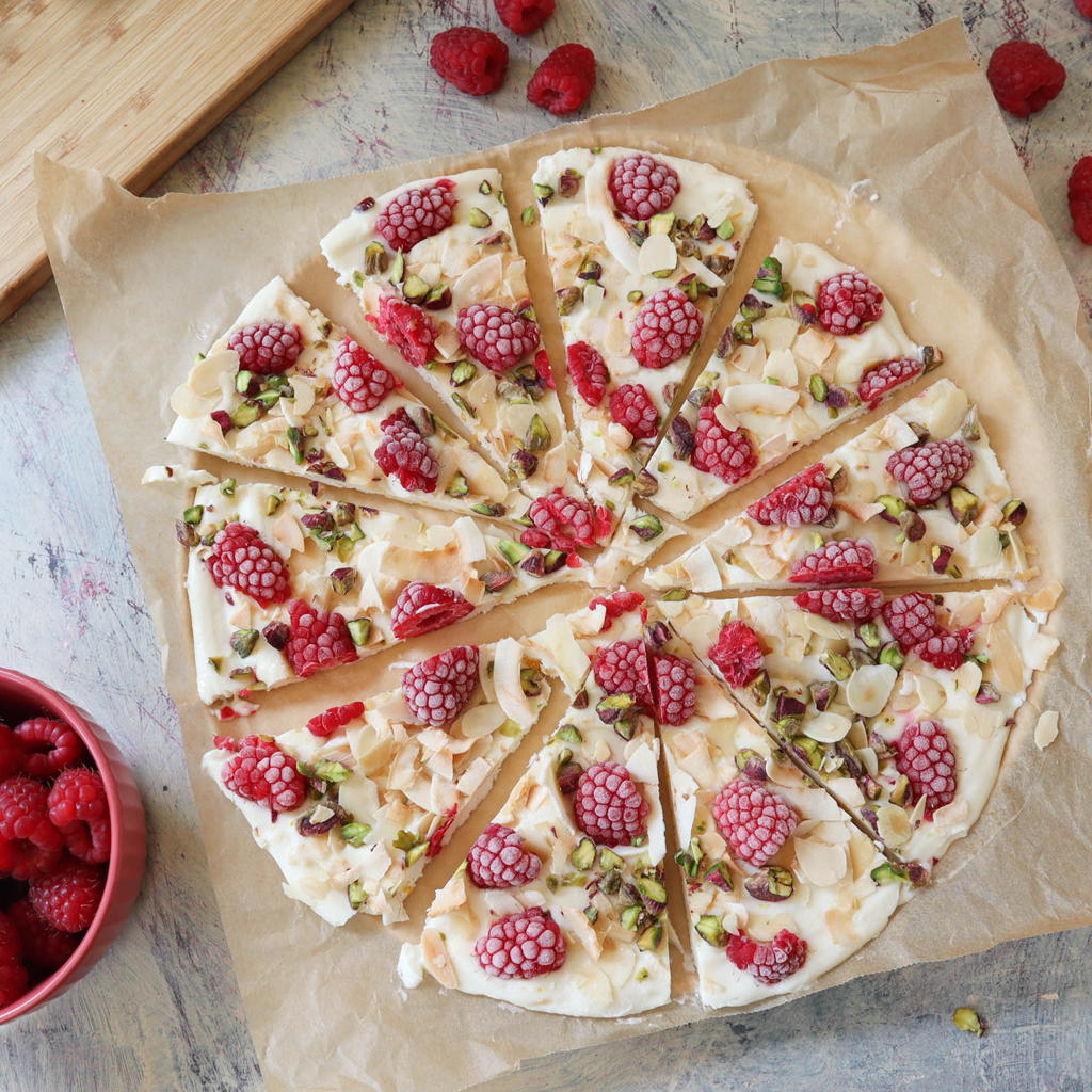 Frozen yogurt bark