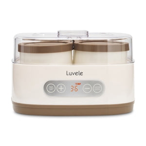 Luvele Pure Yogurt Maker | 4x 400ml Ceramic Jars SCD & GAPS DIET | Total capacity 1.5L