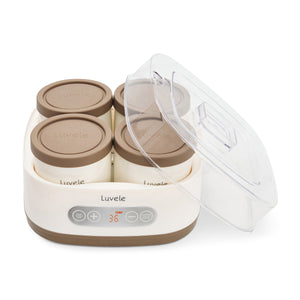Luvele Pure Yogurt Maker | 4x 400ml Ceramic Jars SCD & GAPS DIET | Total capacity 1.5L