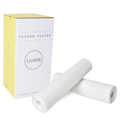 Luvele Vacuum Biodegradable Sealer Bag Rolls | 28cm by 20m Compostable Food Bags