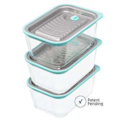 LUVELE FRESH VACUUM CONTAINER SET | THREE PIECE SET 750ML