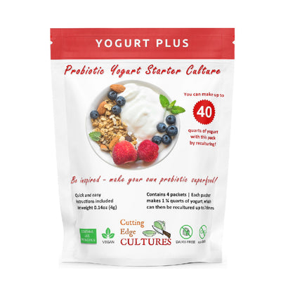 Yogurt PLUS Starter Culture - Dairy Free & Vegan Yogurt Starter