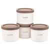 Luvele 4x 400ml ceramic yogurt jars | Compatible with Pure Yogurt Maker