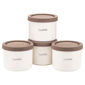 Luvele 4x 400ml ceramic yogurt jars | Compatible with Pure Yogurt Maker