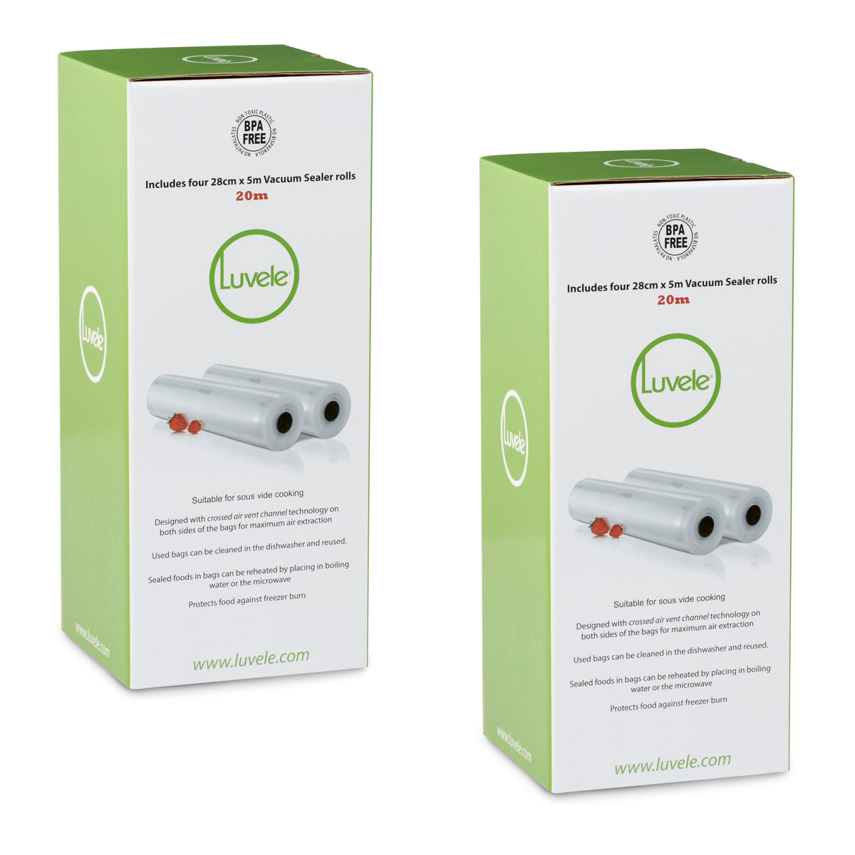 Luvele, Luvele Vacuum Bag Roll | 28cm by 40m,Vacuum Sealer