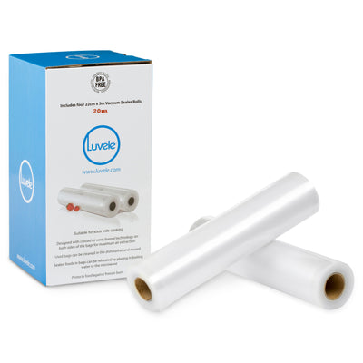 Luvele Vacuum Sealer Bag Rolls | 22cm by 20m Sous Vide Bags